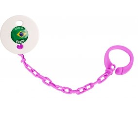 Attache-sucette Made in BRAZIL couleur Rose fuschia