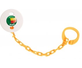 Attache-tetine Made in BENIN couleur Orange
