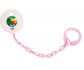 Attache-tetine Made in BENIN couleur Rose clair