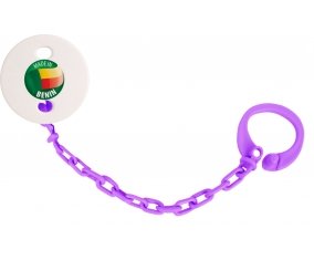Attache-tetine Made in BENIN couleur Violet