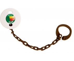 Attache-tetine Made in BENIN couleur Marron
