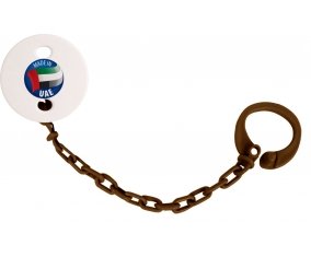Attache-tétine Made in UAE couleur Marron