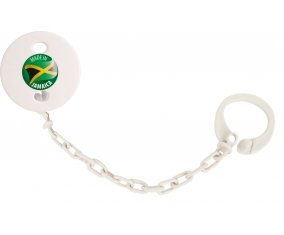 Attache-sucette Made in JAMAICA couleur Blanc