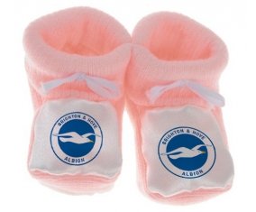 Chausson bébé Brighton & Hove Albion Football Club de couleur Rose