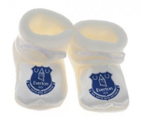 Chausson bébé Everton Football Club de couleur Blanc