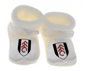 Chausson bébé Fulham Football Club de couleur Blanc