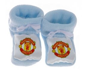 Chausson bébé Manchester United Football Club de couleur Bleu