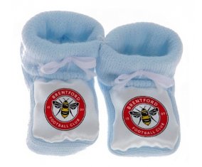 Chausson bébé Brentford Football Club de couleur Bleu