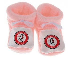 Chausson bébé Bristol City Football Club de couleur Rose