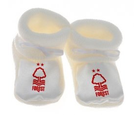 Chausson bébé Nottingham Forest Football Club de couleur Blanc