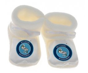 Chausson bébé Wycombe Wanderers Football Club de couleur Blanc
