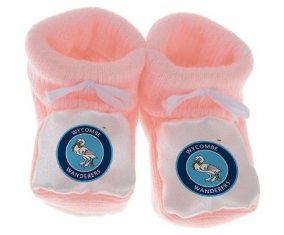 Chausson bébé Wycombe Wanderers Football Club de couleur Rose