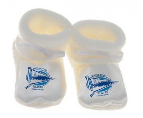 Chausson bébé Deportivo Alavés de couleur Blanc