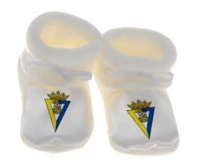 Chausson bébé Cádiz Club de Fútbol de couleur Blanc