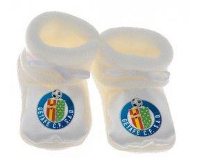 Chausson bébé Getafe Club de Fútbol de couleur Blanc