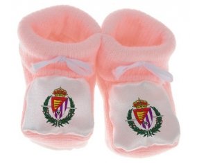 Chausson bébé Real Valladolid de couleur Rose