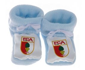 Chausson bébé Fußball-Club Augsburg de couleur Bleu