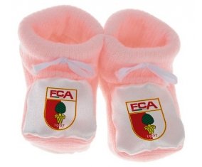 Chausson bébé Fußball-Club Augsburg de couleur Rose