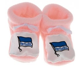 Chausson bébé Hertha Berliner Sport-Club de couleur Rose