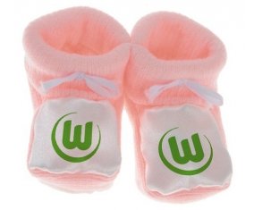 Chausson bébé VfL Wolfsburg de couleur Rose