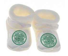 Chausson bébé Celtic Football Club de couleur Blanc