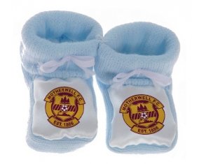 Chausson bébé Motherwell Football Club de couleur Bleu