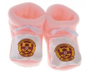 Chausson bébé Motherwell Football Club de couleur Rose