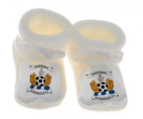 Chausson bébé Kilmarnock Football Club de couleur Blanc