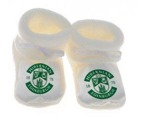 Chausson bébé Hibernian Football Club de couleur Blanc