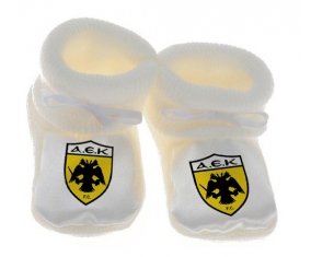 Chausson bébé AEK Athènes FC de couleur Blanc