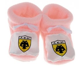 Chausson bébé AEK Athènes FC de couleur Rose