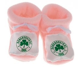Chausson bébé PAO Panathinaïkós de couleur Rose