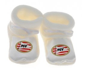 Chausson bébé PSV Eindhoven de couleur Blanc