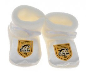 Chausson bébé Club athlétique bizertin de couleur Blanc