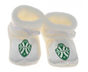 Chausson bébé Jeunesse sportive kairouanaise  de couleur Blanc