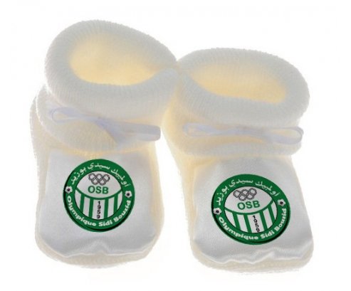Chausson bébé Étoile olympique de Sidi Bouzid de couleur Blanc