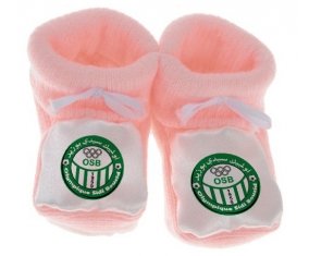 Chausson bébé Étoile olympique de Sidi Bouzid de couleur Rose
