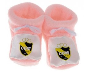 Chausson bébé Club olympique de Médenine de couleur Rose