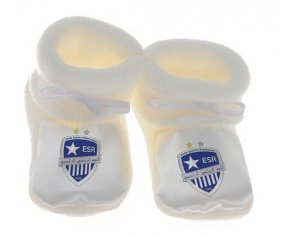 Chausson bébé Étoile sportive de Radès de couleur Blanc