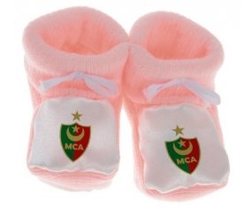Chausson bébé Mouloudia Club Algérois de couleur Rose