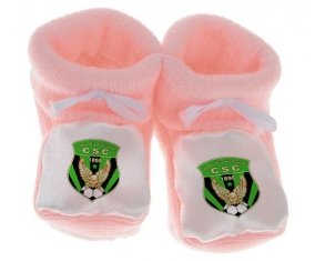 Chausson bébé Club sportif constantinois de couleur Rose