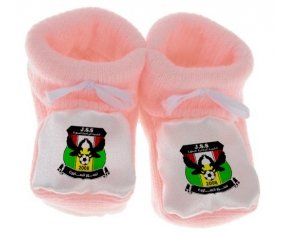 Chausson bébé Jeunesse sportive Saoura de couleur Rose