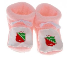 Chausson bébé Union sportive madinet Bel Abbès de couleur Rose