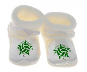 Chausson bébé Mouloudia Club d'Oujda de couleur Blanc