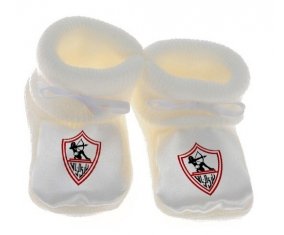 Chausson bébé Zamalek Sporting Club de couleur Blanc