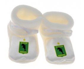 Chausson bébé AS Vita Club de couleur Blanc