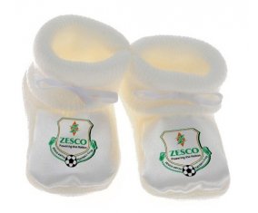 Chausson bébé ZESCO United Football Club de couleur Blanc