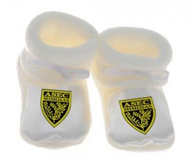 Chausson bébé ASEC Mimosas de couleur Blanc