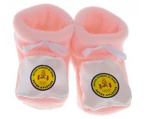Chausson bébé Atlético Petróleos de Luanda de couleur Rose
