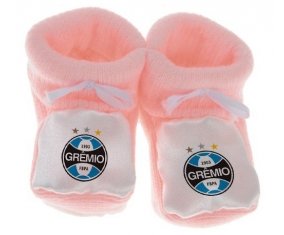 Chausson bébé Grêmio Foot-Ball Porto Alegrense de couleur Rose